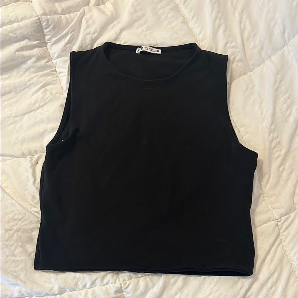 Zara black Sleeveless Top